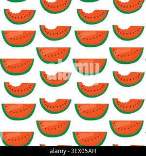 Summer watermelons seamless pattern for textile print Stock Vector