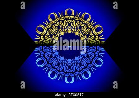 elegant abstract geometric gold pattern art Stock Vector