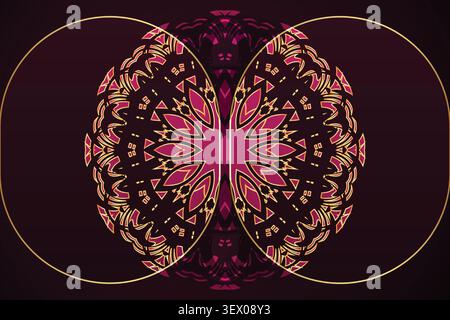 abstract geometric mandala color background Stock Vector