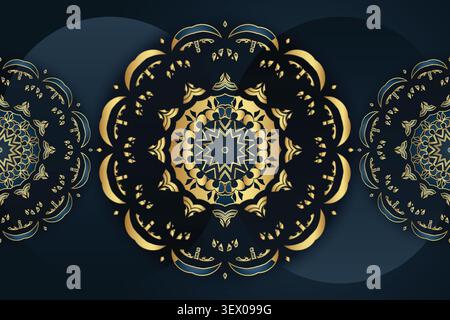 elegant gold geometric mandala art design Stock Vector