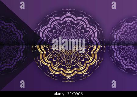 elegant geometric floral mandala backdrop Stock Vector