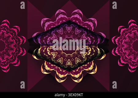 luxury glowing ornamental mandala texture Stock Vector
