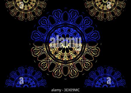 royal decorative mandala ornament backdrop Stock Vector