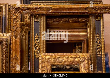 Antique eighteenth century rococo picture frames Stock Photo