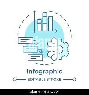 Infographic soft blue concept icon Stock Vector