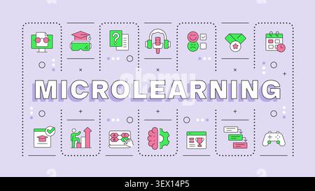 Microlearning lilac word concept Stock Vector