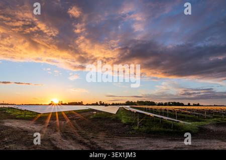 ground mounted photovoltaic power station Stock Photo