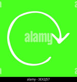 Vector hand drawn sketch doodle round arrow Stock Vector