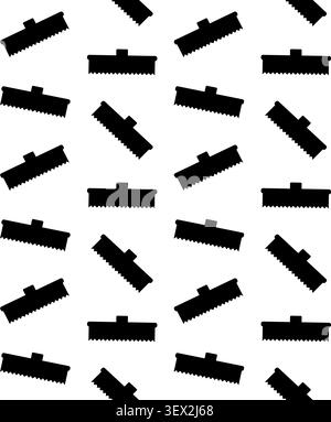 Vector seamless pattern of horse cleaning brush Stock Vector