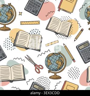 Back to School Seamless vector background Stock Vector