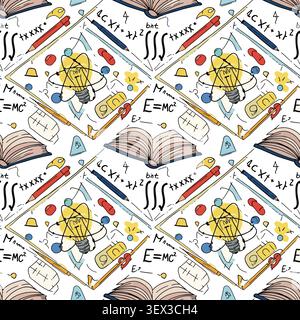 Back to School Seamless vector background Stock Vector