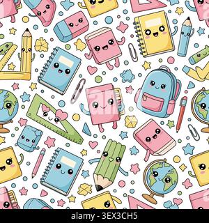 Back to School Seamless vector background Stock Vector