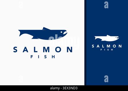Salmon fish logo symbol icon design Stock Vector
