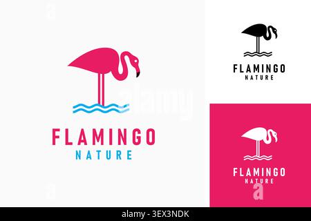 Flamingo logo symbol icon design Stock Vector