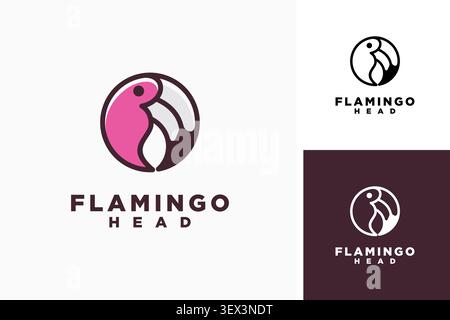 Circle flamingo logo symbol icon design Stock Vector