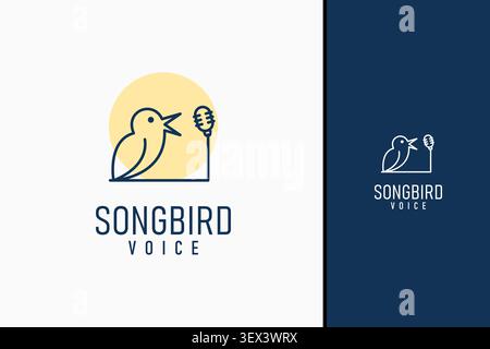 Songbird logo symbol icon design Stock Vector