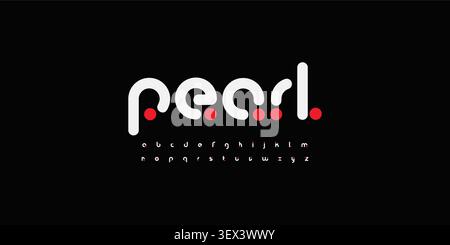 Pearl soft dotted font alphabet with delicate beauty mood for cosmetic branding, boutique logo, fashion label and elegant packaging. Blush icon fonts Stock Vector