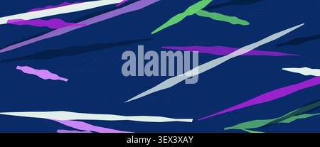 Abstract Chaotic Pattern, Rough Lines Texture, Dynamic Color Powerful Background for Action Sport, Speed Race, Running, Tennis and Boxing, Technology Stock Vector