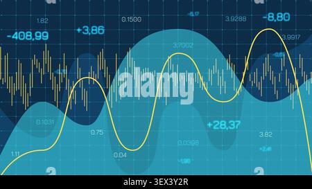 Traders analyze market trends using detailed charts and data representations Stock Photo