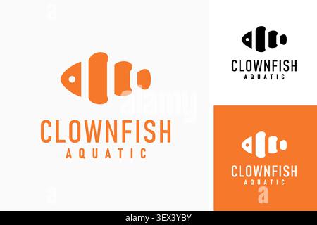 Clownfish logo symbol icon design Stock Vector