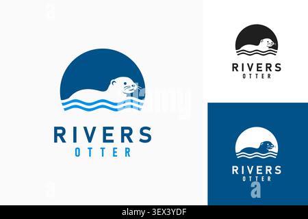 Otter logo symbol icon design Stock Vector