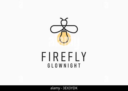 Firefly line logo symbol icon design Stock Vector
