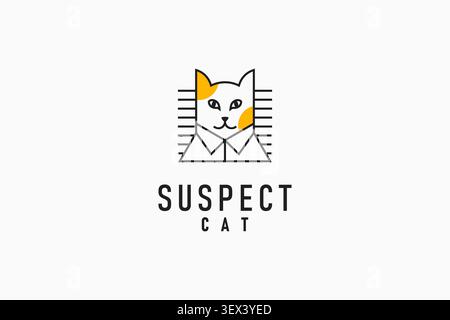 Cat suspect logo symbol icon design Stock Vector