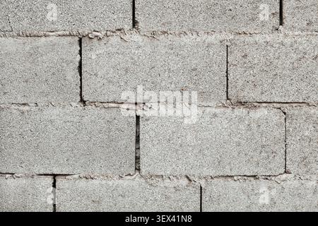 Concrete block wall texture background, Gray Masonry Construction Pattern, Cement Brick Surface Detail, Building Material Texture, Architectural Struc Stock Photo