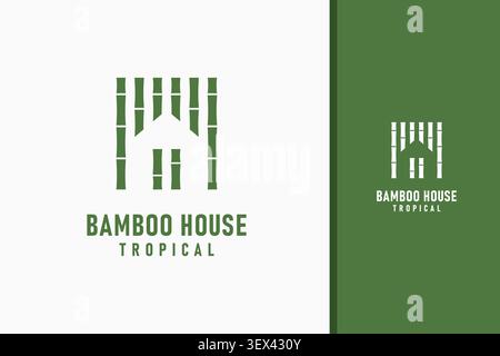 Bamboo house logo symbol icon design Stock Vector