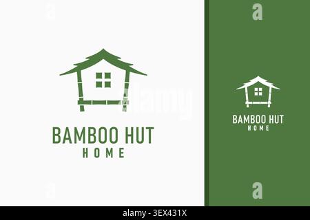Bamboo house logo symbol icon design Stock Vector