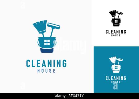 Cleaning house logo symbol icon design Stock Vector