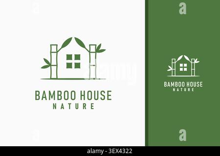 Bamboo house logo symbol icon design Stock Vector
