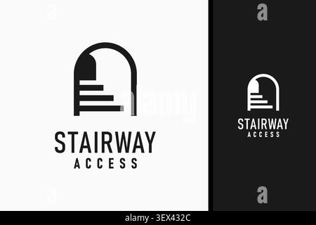 Stairway logo symbol icon design Stock Vector