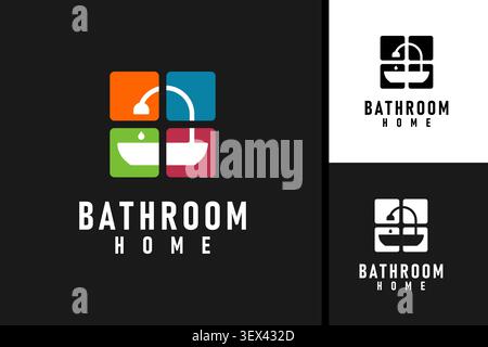 Bathroom logo symbol icon design Stock Vector