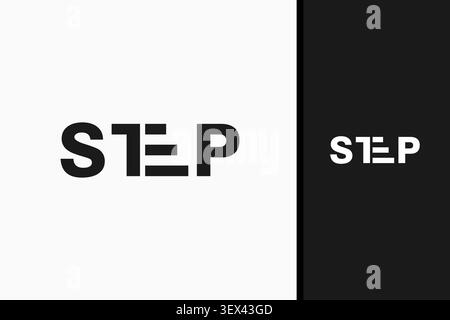 Stair step logotype symbol icon design Stock Vector
