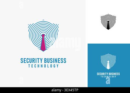 Security business technology logo symbol icon design Stock Vector