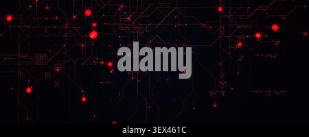 Hacker Attack Cyber Security Digital Data Breach Computer Fraud Red Code Cyberattack Screen Alert. Malware Internet Crime Cybersecurity Software Stock Vector