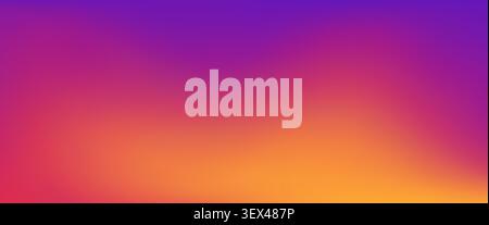 Neon purple yellow sunset gradient uv background, vibrant neon and sunrise magenta bg with color gradation. Hologram dreamlike abstract overlay. Dreamy autumn sky pearlescent fluid foil color blend Stock Vector