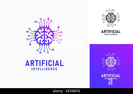 Artificial intelligence logo symbol icon design Stock Vector