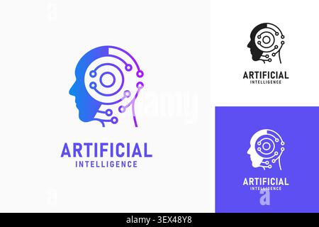 Artificial intelligence logo symbol icon design Stock Vector