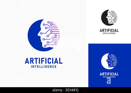 Artificial intelligence logo symbol icon design Stock Vector