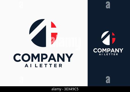 Letter AI logo symbol icon design Stock Vector