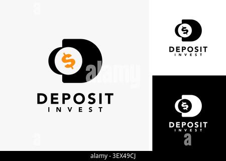 Letter D deposit logo symbol icon design Stock Vector