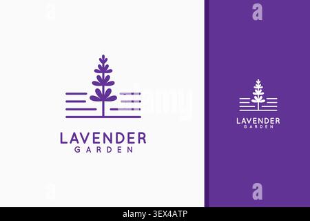 Lavender garden logo symbol icon design Stock Vector