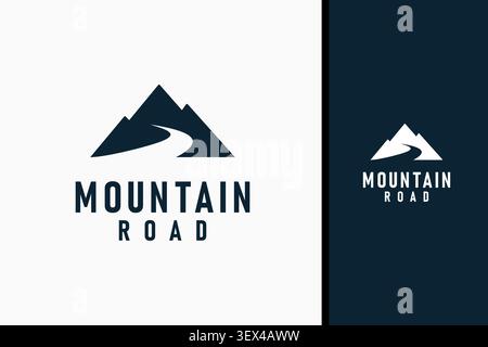 Mountain road logo symbol icon design Stock Vector