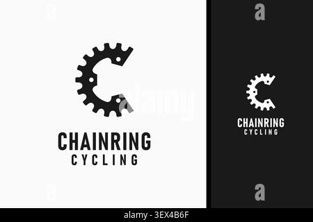 Letter C for chainring logo symbol icon design Stock Vector