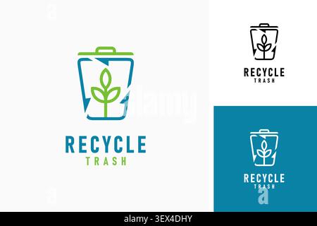 Recycle trash logo symbol icon design Stock Vector