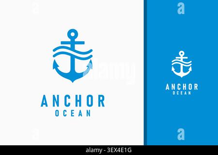 Ocean anchor logo symbol icon design Stock Vector