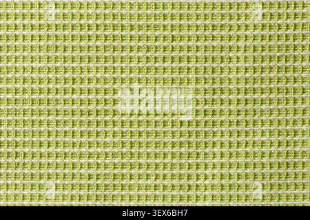 light green woven multi-purpose cleaning cloth background texture, soft microfiber fabric in closeup with copy space, household hygiene Stock Photo
