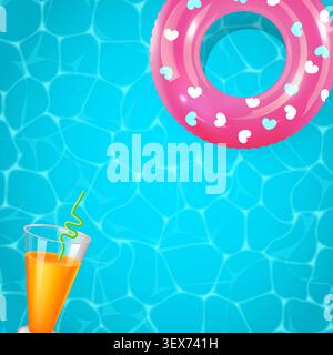 Crystal-clear water ripples gently below Stock Vector
